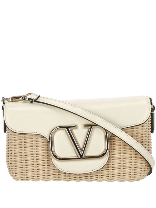 Ivory white raffia/calf woman bag Valentino Garavani | 4W2B0N00JCFYT3